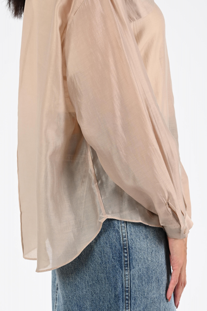 WithBlack Lennon Blouse lange mouw Beige