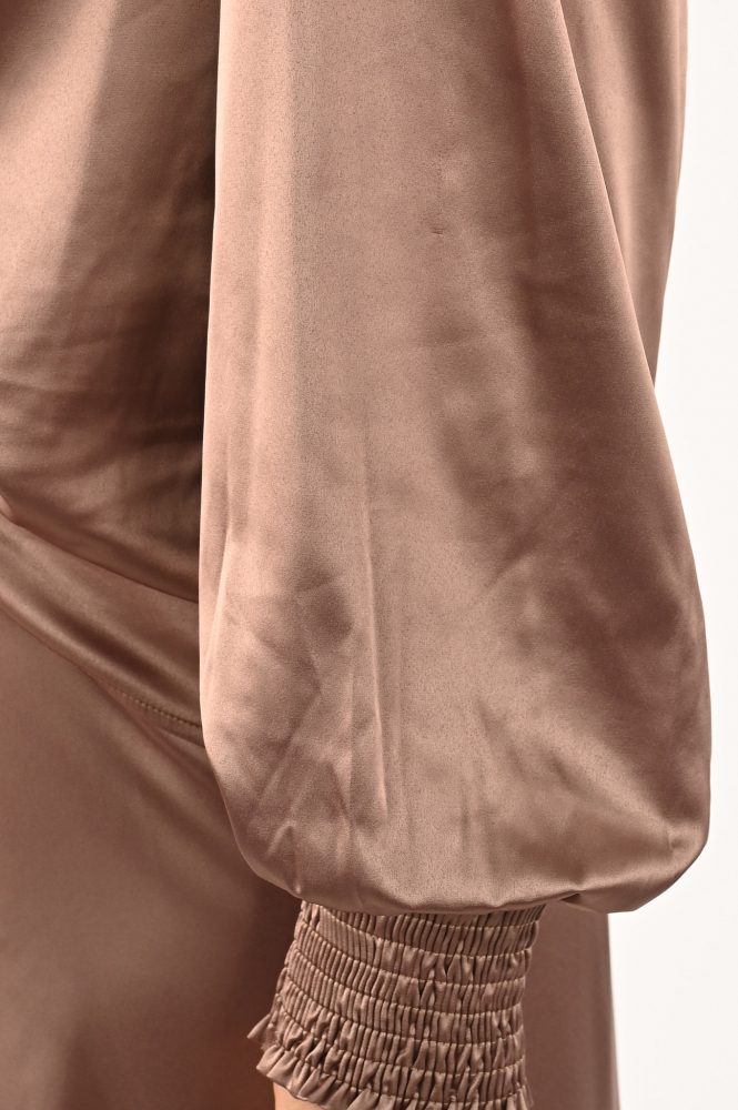 Co'couture cameron blouse Blouse lange mouw Bruin