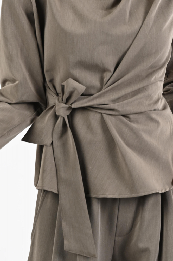 Co'couture 45043 TengaCC Blouse lange mouw Bruin