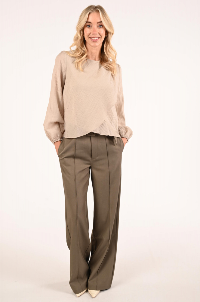 Co'couture 45004 ConnyCC Blouse lange mouw Bruin