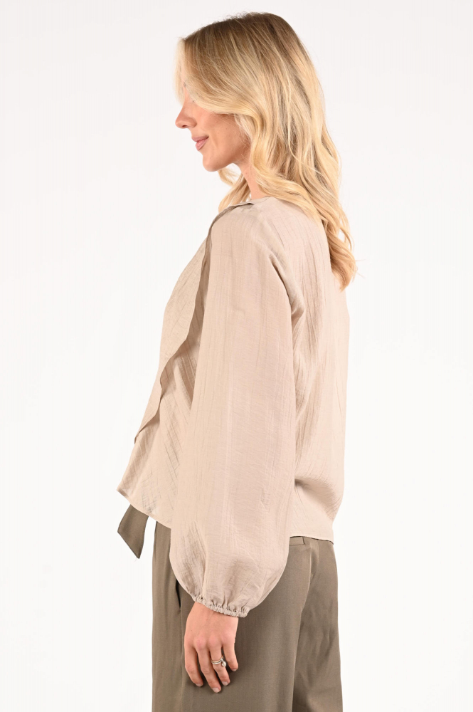 Co'couture 45004 ConnyCC Blouse lange mouw Bruin