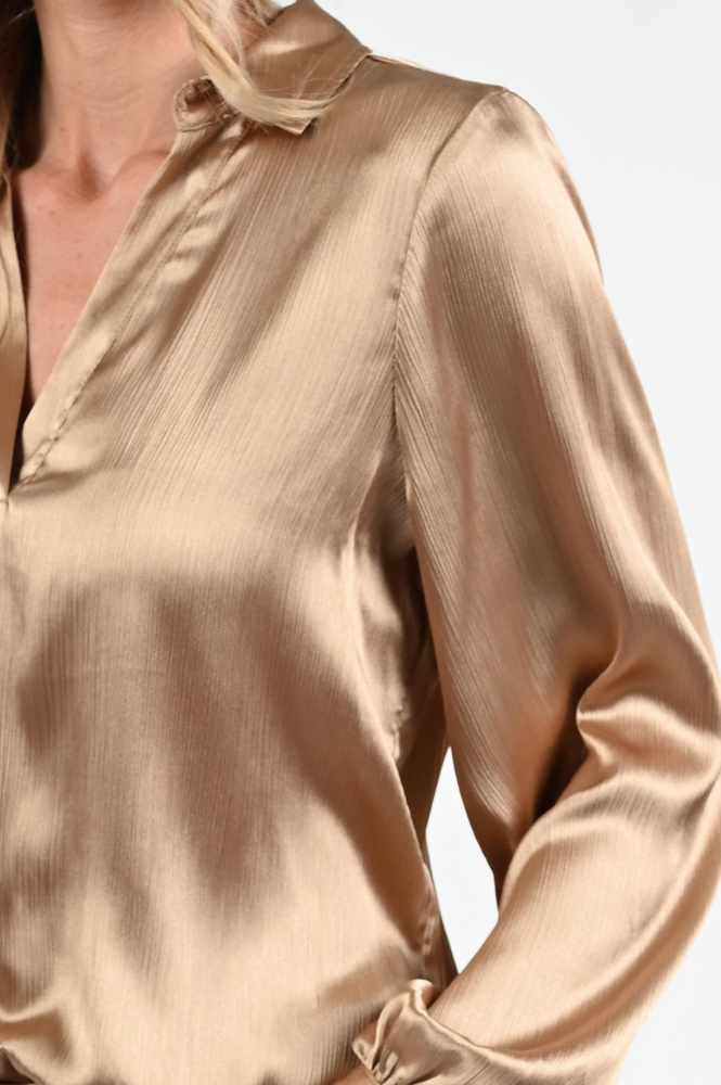Geisha 53530-14 Blouse lange mouw Bruin