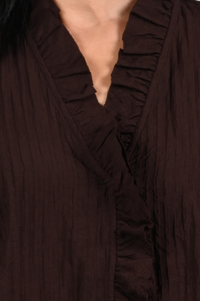 Co'couture 35932 Shina Blouse lange mouw Bruin