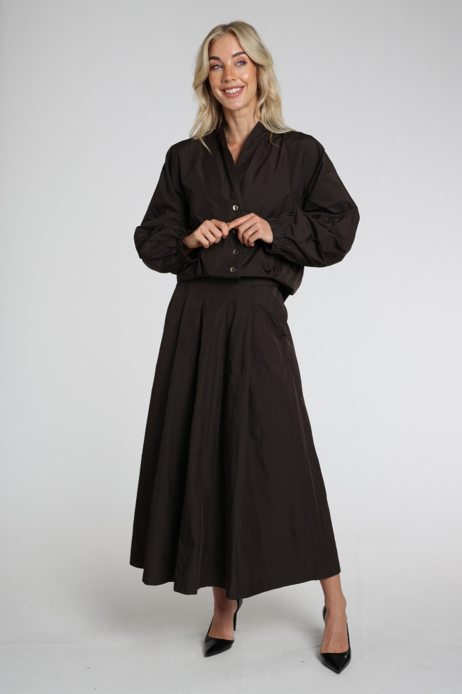 Summum 1s1333-12259 Blouse lange mouw Bruin