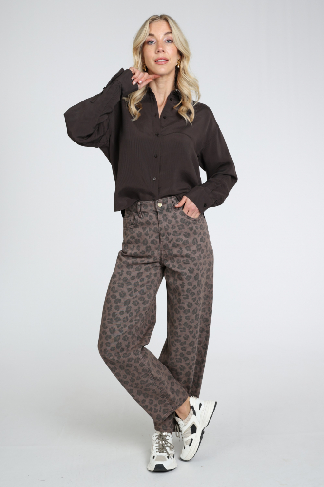 By-Bar 26412042 Kris Blouse lange mouw Bruin