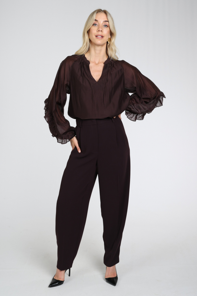 Beaumont BC18821263 Amanda Blouse lange mouw Bruin