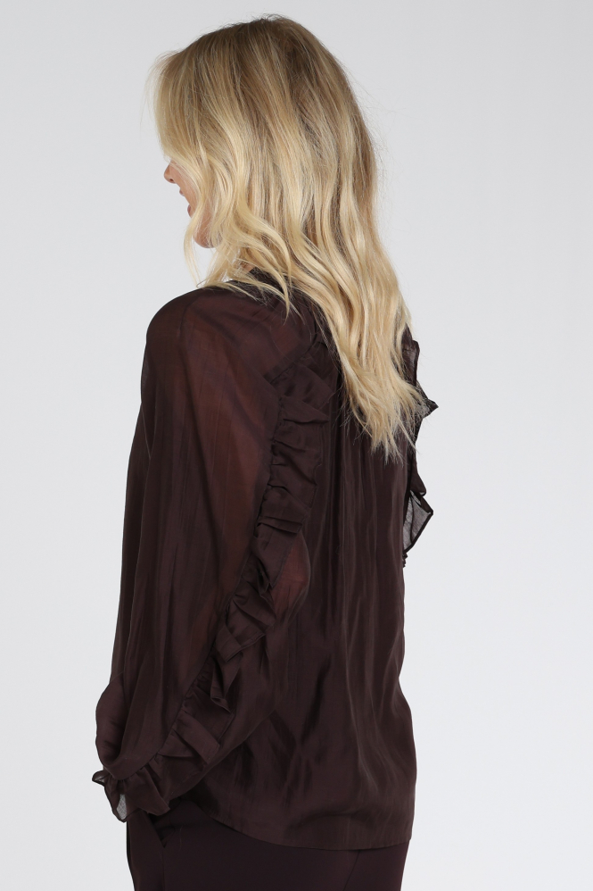 Beaumont BC18821263 Amanda Blouse lange mouw Bruin