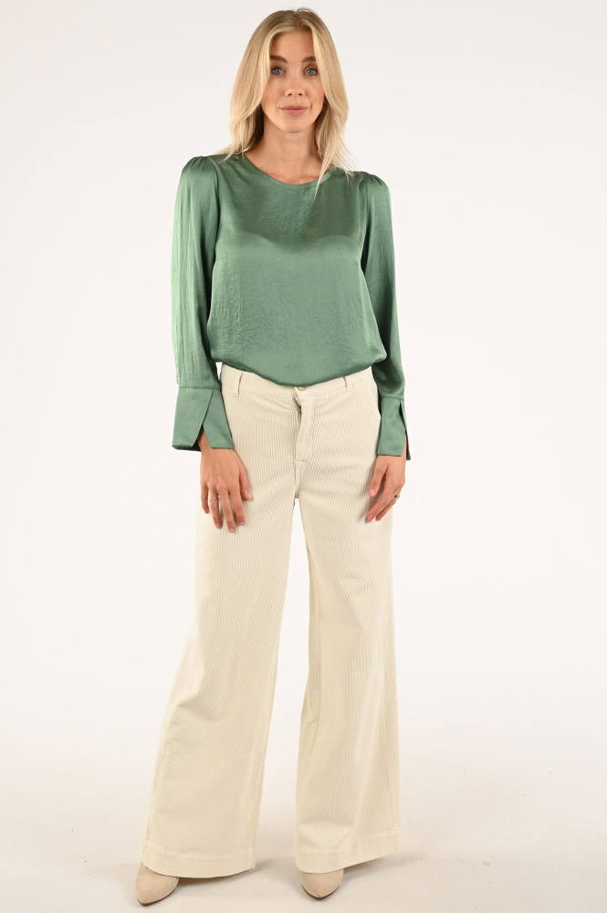 Summum 2s3005-11817 Blouse lange mouw Groen
