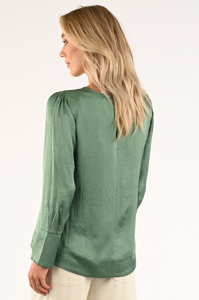 Summum 2s3005-11817 Blouse lange mouw Groen