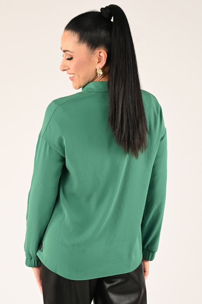 Marc Cain XS 51.18 W44 Blouse lange mouw Groen