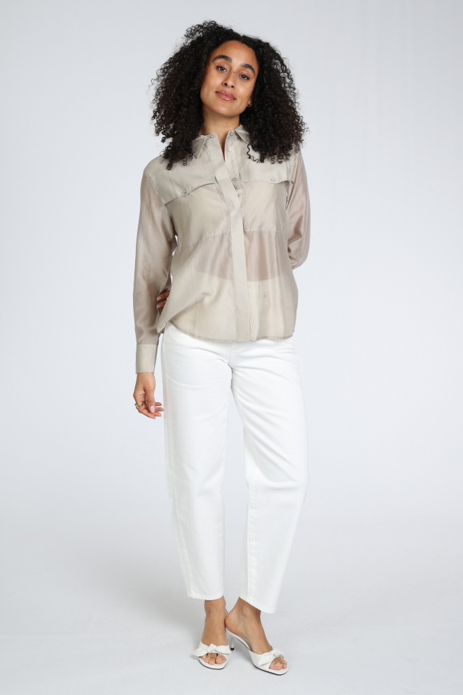Yaya 01-201201-602 Blouse lange mouw Groen
