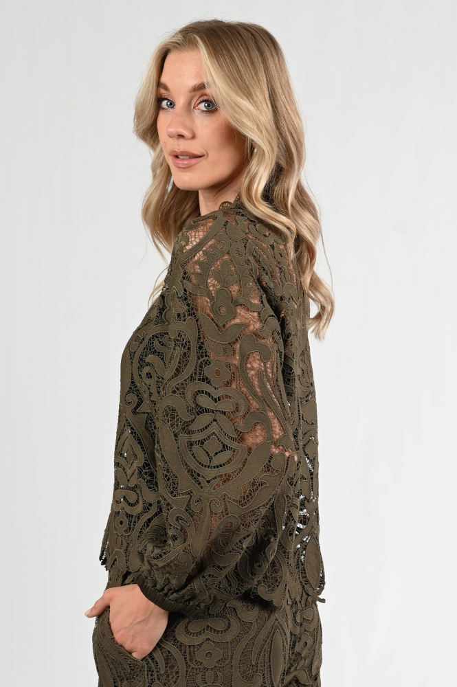 Summum 2s3220-12182 Blouse lange mouw Groen