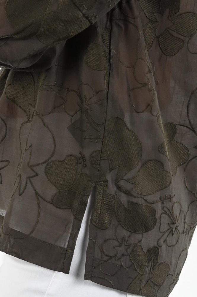 KYRA Ylse-s25 Blouse lange mouw Groen