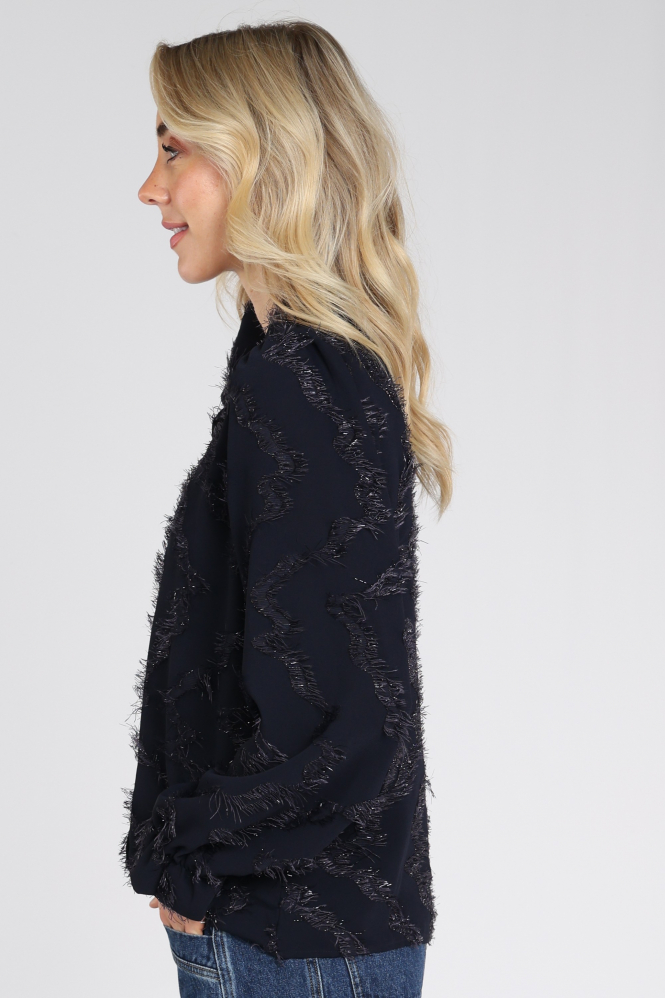 Geisha 63909-20 Blouse lange mouw Blauw