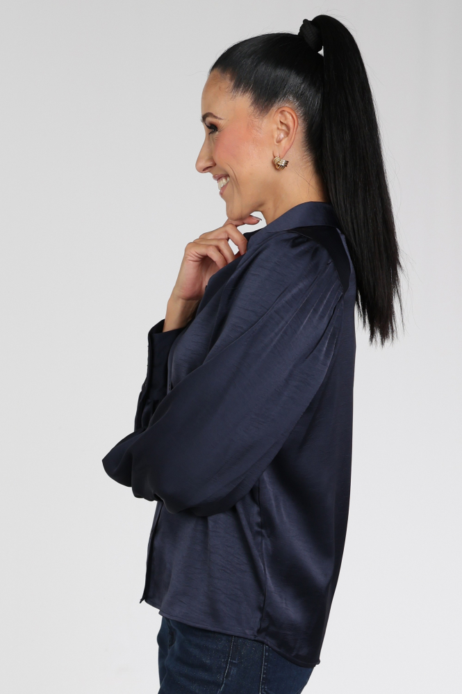 Geisha 63565-21 Blouse lange mouw Blauw