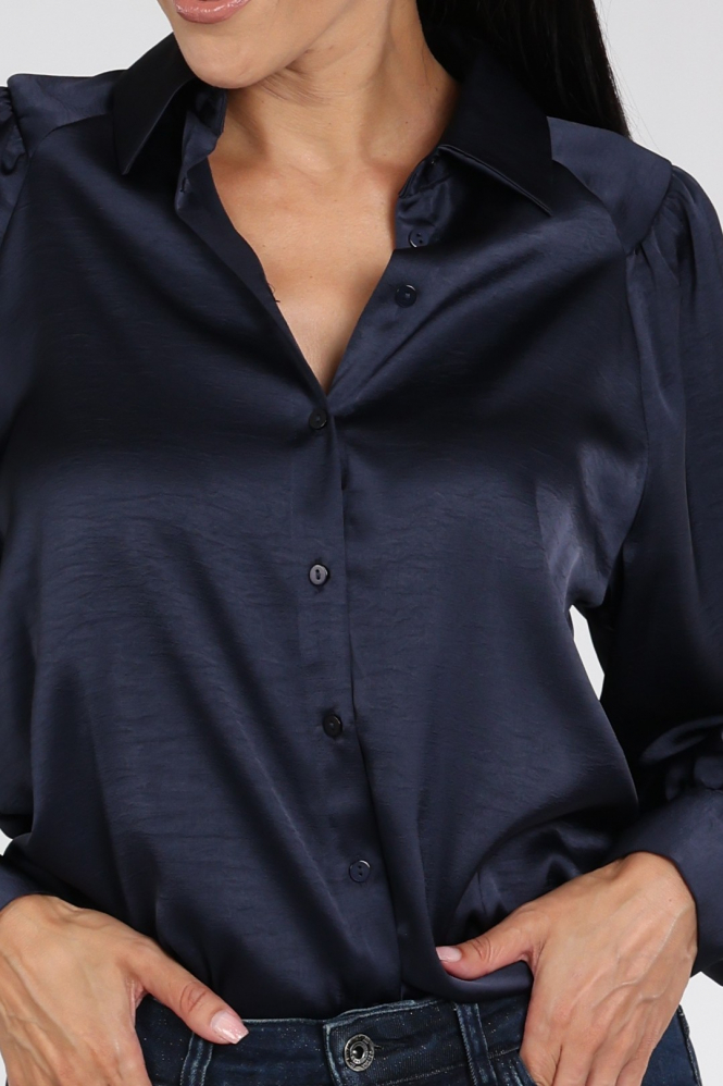 Geisha 63565-21 Blouse lange mouw Blauw