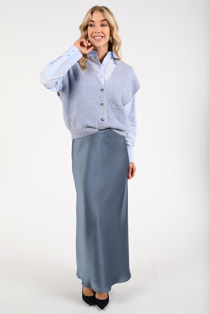 Knit-Ted Lieve Blouse lange mouw Blauw