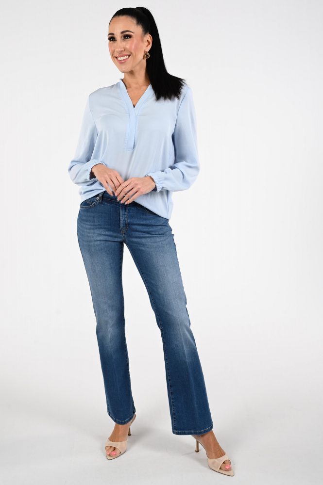 Marc Cain Additions AA 51.03 W39 Blouse lange mouw Blauw