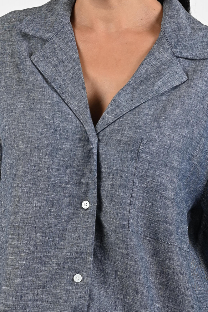 WithBlack wblbrina shirt Blouse lange mouw Blauw