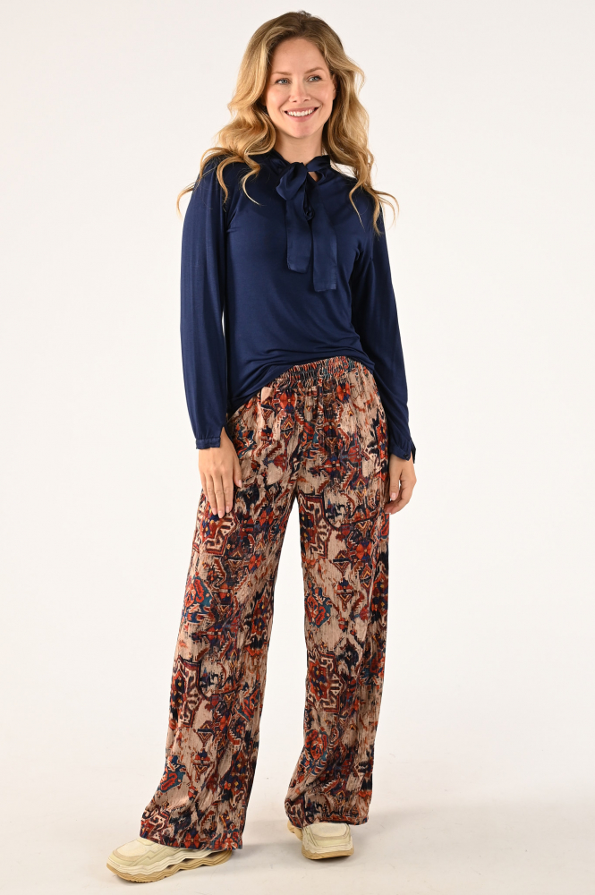 La Fee Maraboutee fgts tableau Blouse lange mouw Blauw