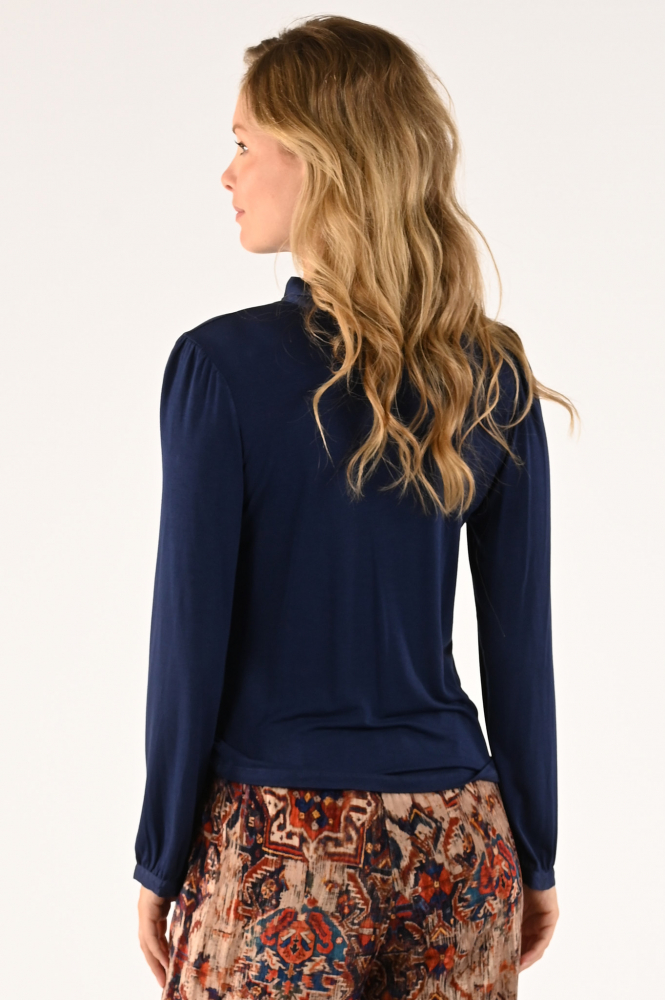 La Fee Maraboutee fgts tableau Blouse lange mouw Blauw