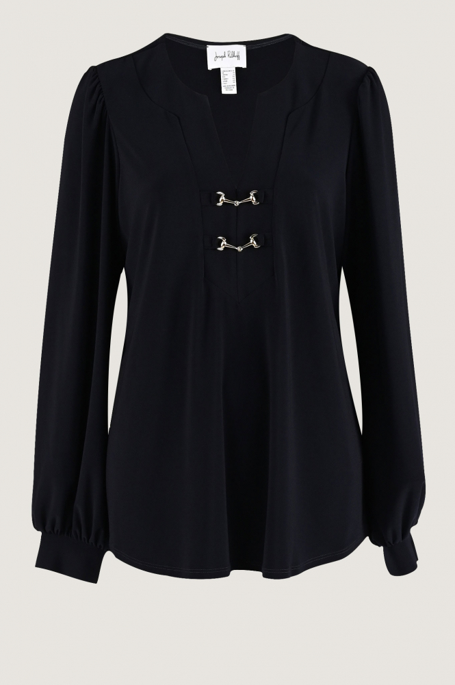 Joseph Ribkoff 243185 Blouse lange mouw Blauw