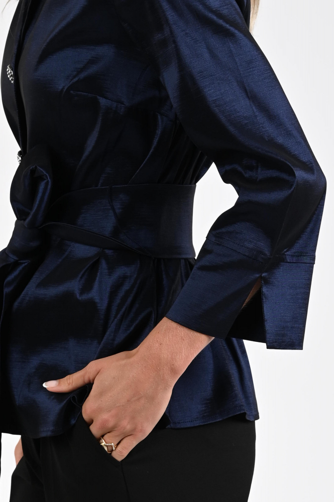 Joseph Ribkoff 253797 Blouse lange mouw Blauw
