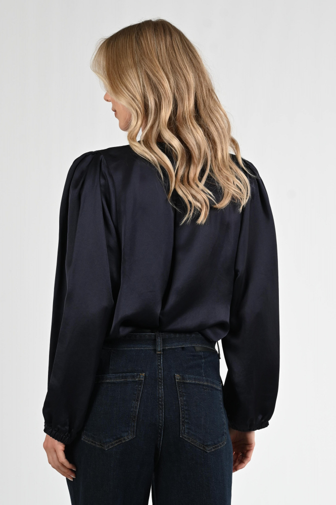 Summum 2s3331-12084 Blouse lange mouw Blauw