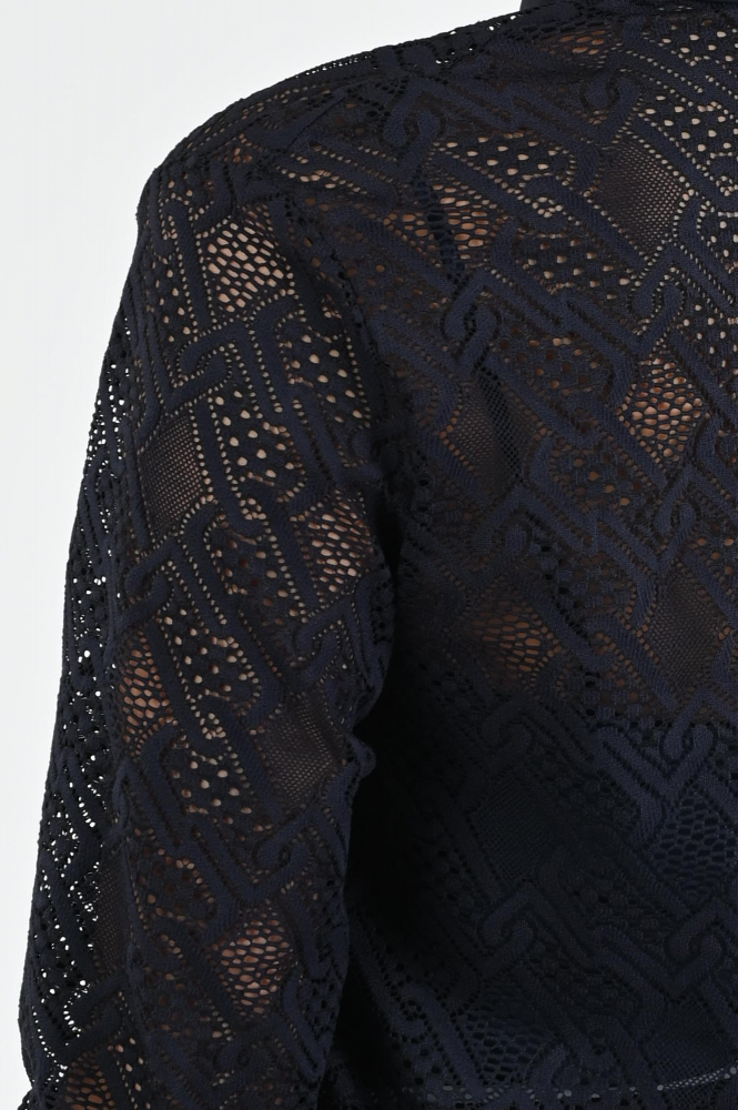 Marc Cain ZS 51.14 J08 Blouse lange mouw Blauw
