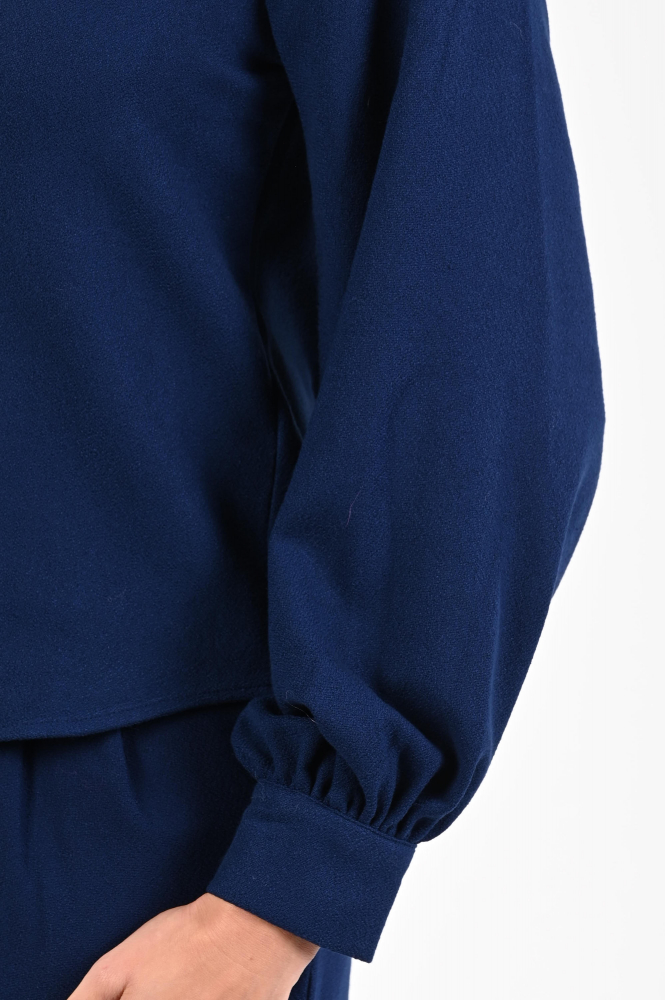 Pom Amsterdam SP9341 Blouse lange mouw Blauw