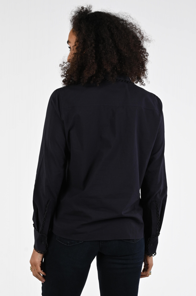 Luisa Cerano 228597 Blouse lange mouw Blauw