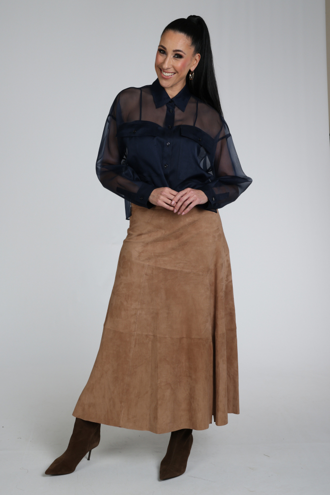 MaxMara colomba mm100035 Blouse lange mouw Blauw