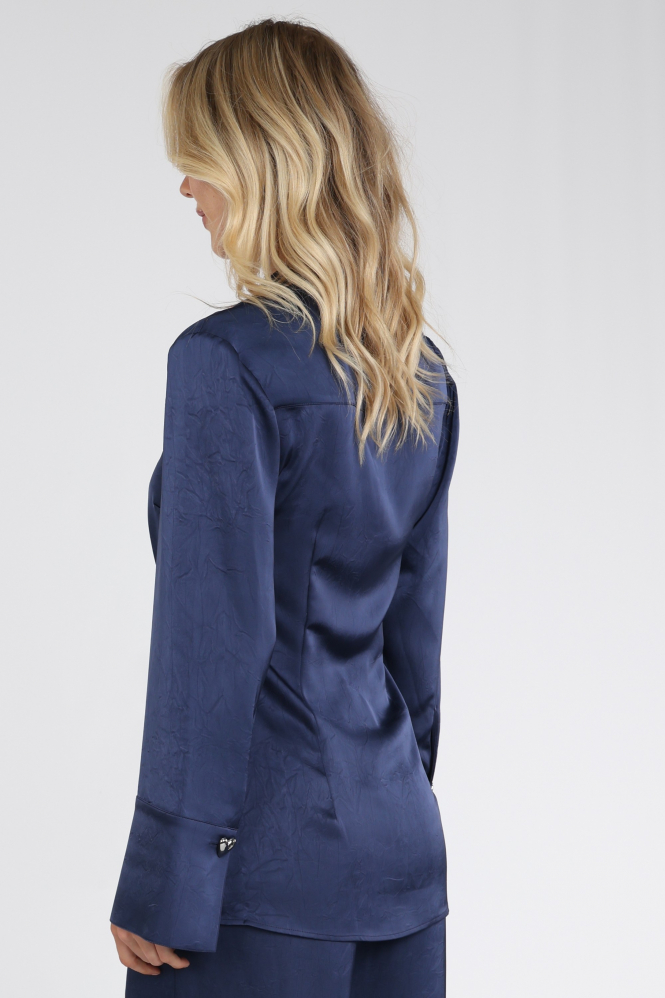 Fabienne Chapot CLTBLS72AW263627 Blouse lange mouw Blauw