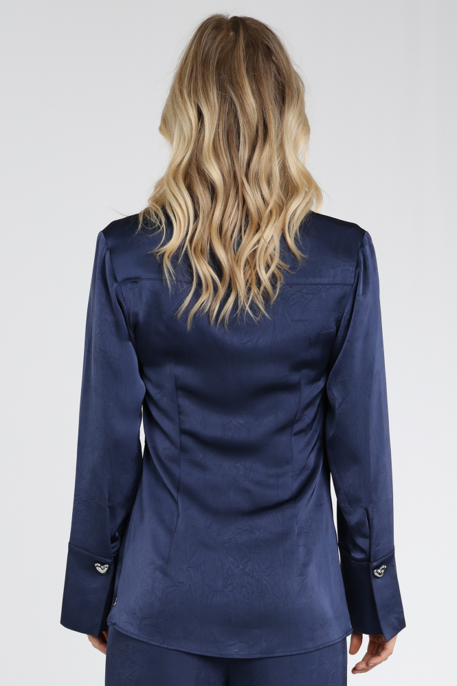 Fabienne Chapot CLTBLS72AW263627 Blouse lange mouw Blauw
