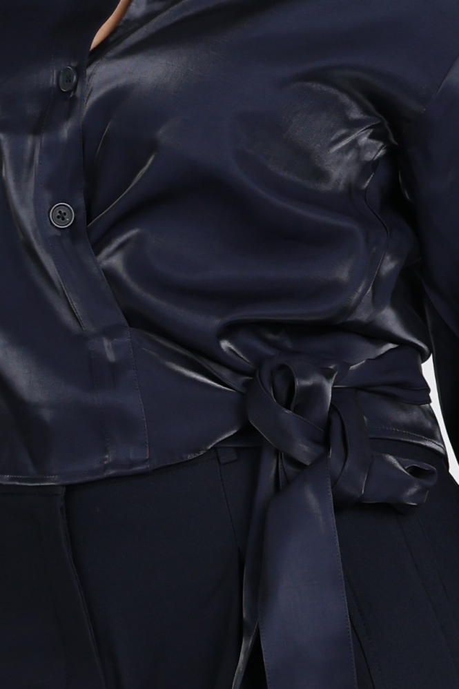 Aimée the label Greece Blouse Blouse lange mouw Blauw
