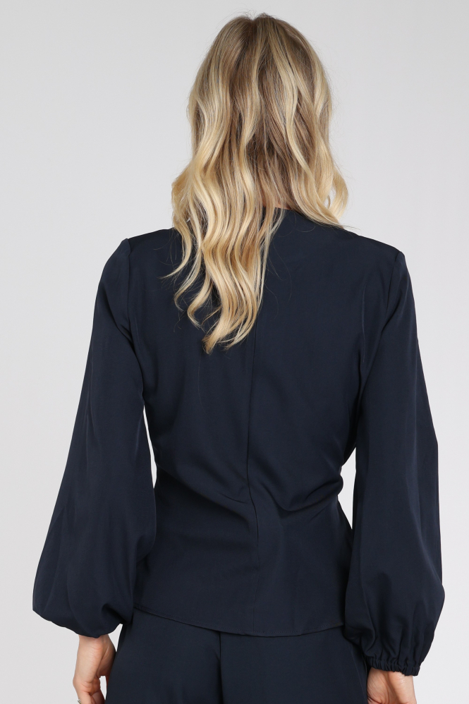 Co'couture 500386 Blouse lange mouw Blauw