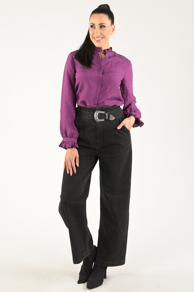 Geisha 33629-20 Blouse lange mouw Paars