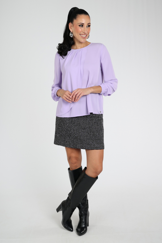 Marc Cain BC 51.07 W90 Blouse lange mouw Paars