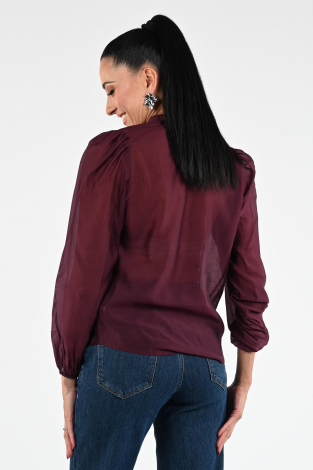 Co'couture Tafft v shirt Paars