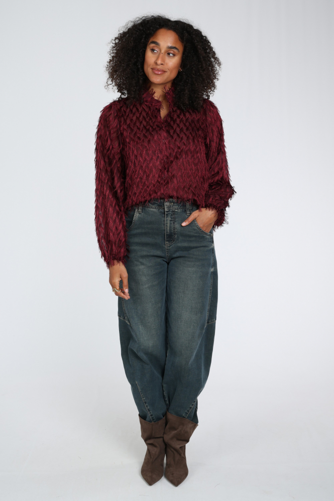 Geisha 63826-14 Blouse lange mouw Rood