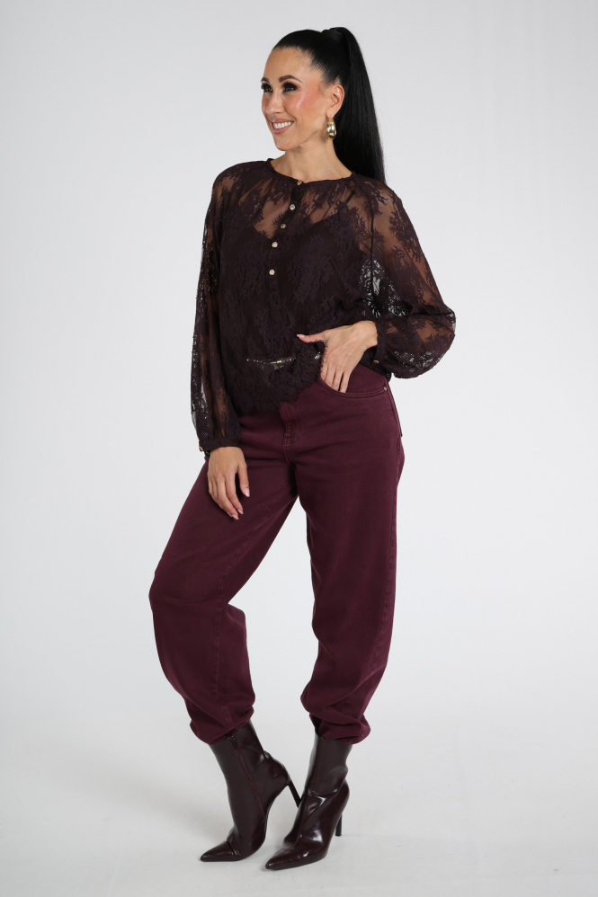 Beaumont BC44721263 Danica Blouse lange mouw Rood