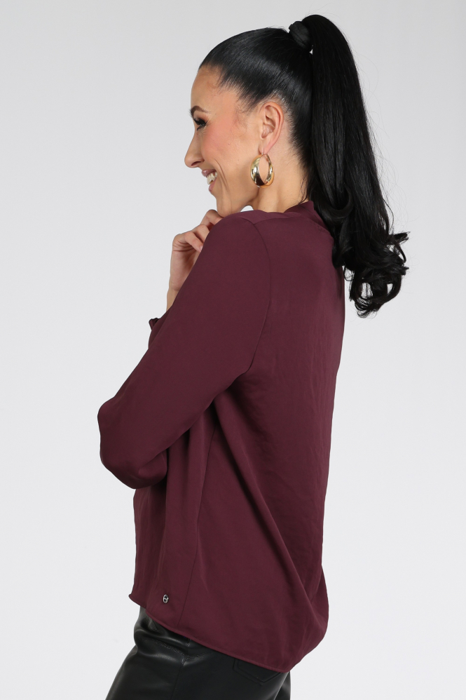 Marc Cain BA 51.03 W39 Blouse lange mouw Rood