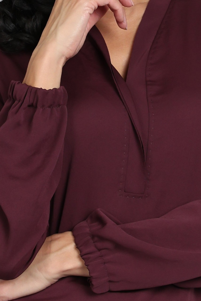 Marc Cain BA 51.03 W39 Blouse lange mouw Rood
