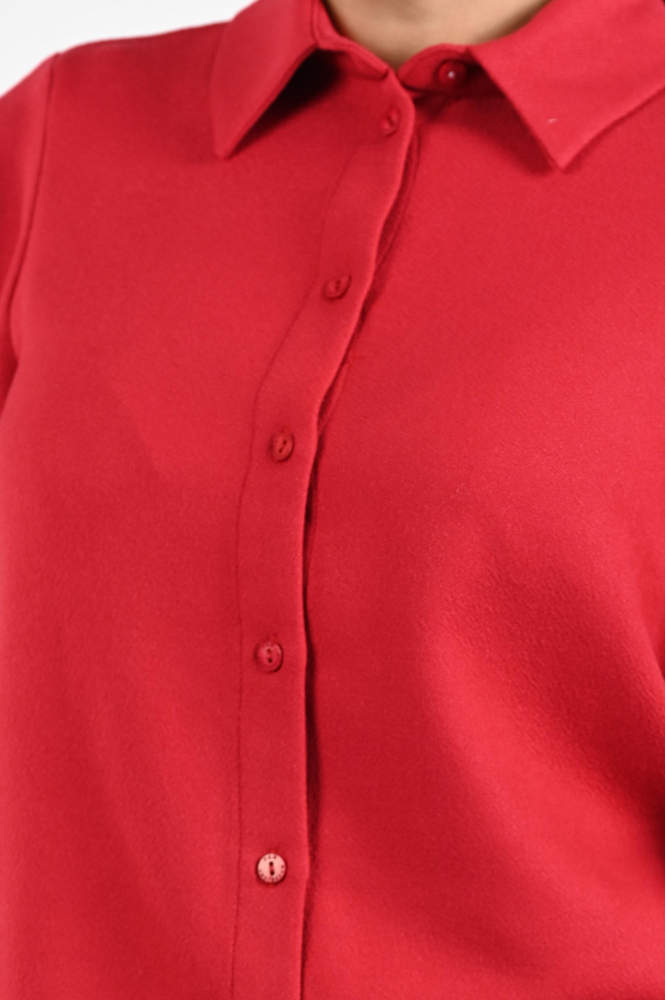 Pom Amsterdam SP9285 Blouse lange mouw Rood