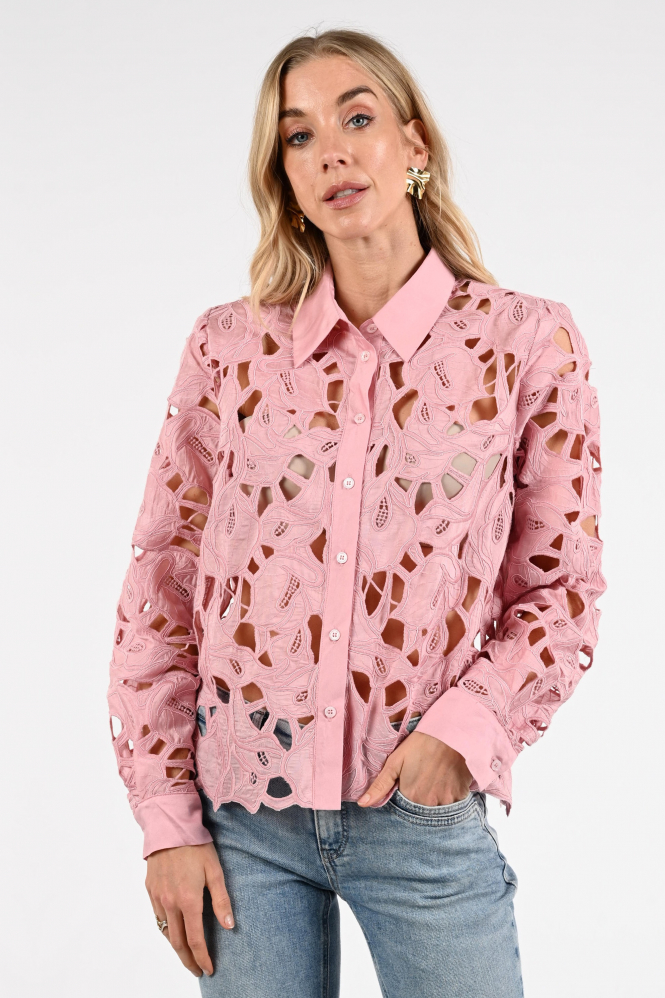 Nukus NKS02228 Blouse lange mouw Roze