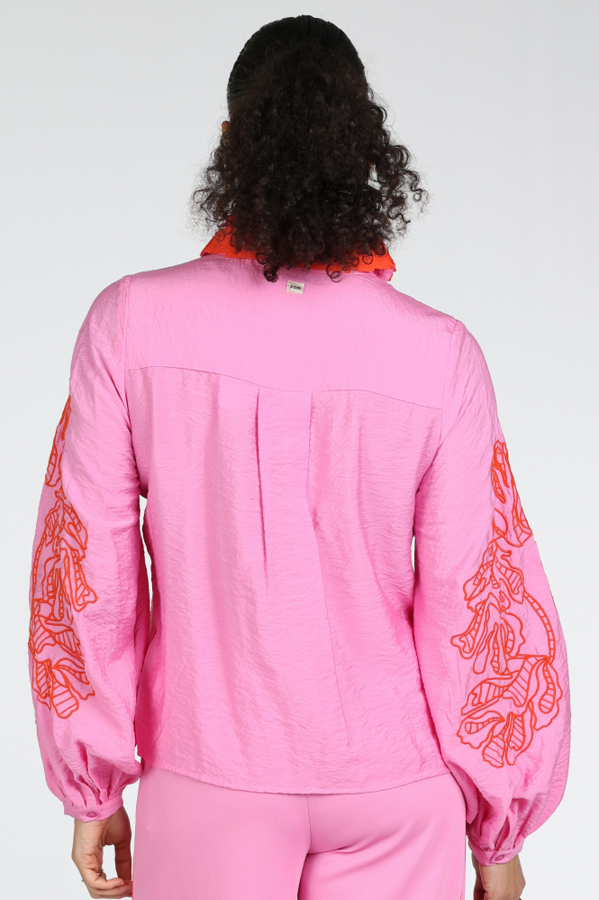 Pom Amsterdam SP9506 Blouse lange mouw Roze