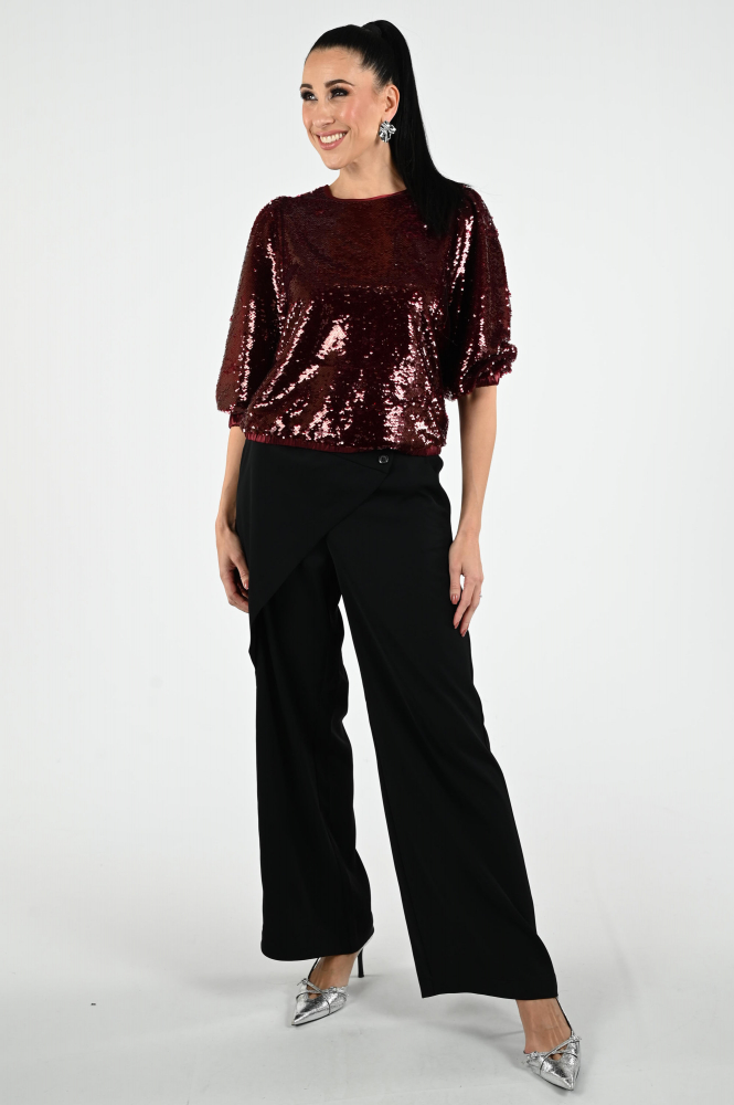 Summum 2s3363-12295 Blouse lange mouw Rood