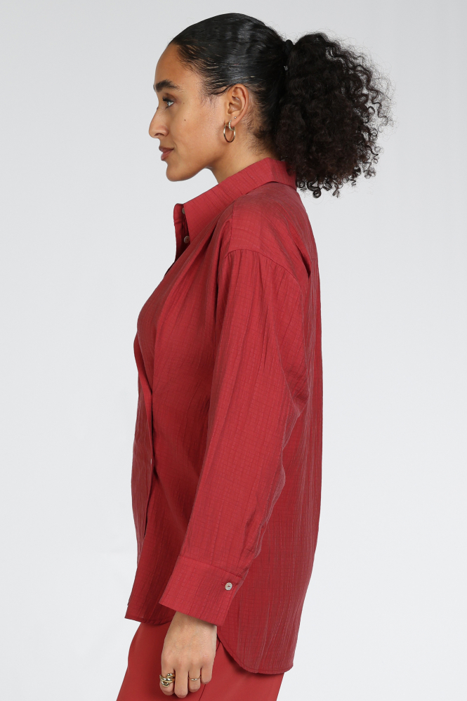 Summum 2s3430-12373 Blouse lange mouw Rood