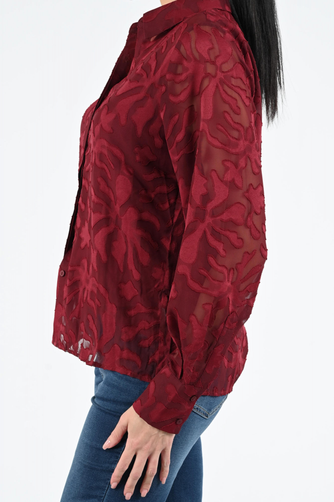 Geisha 53832-26 Blouse lange mouw Rood