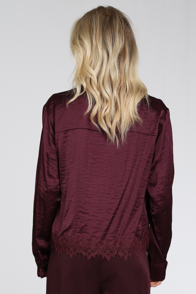 Nukus NKF02175 Blouse lange mouw Rood